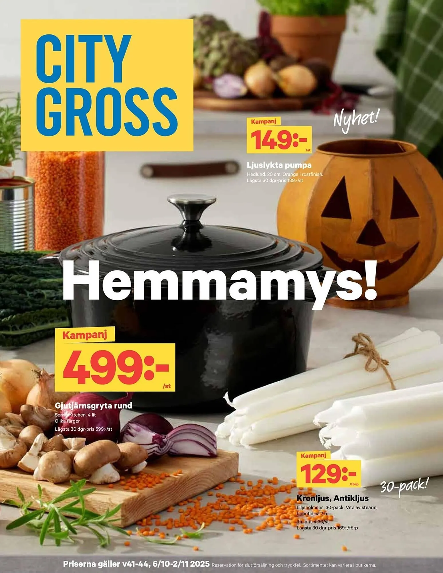 City Gross reklamblad från 6 oktober till 2 november 2025 - Reklamblad sidor 1