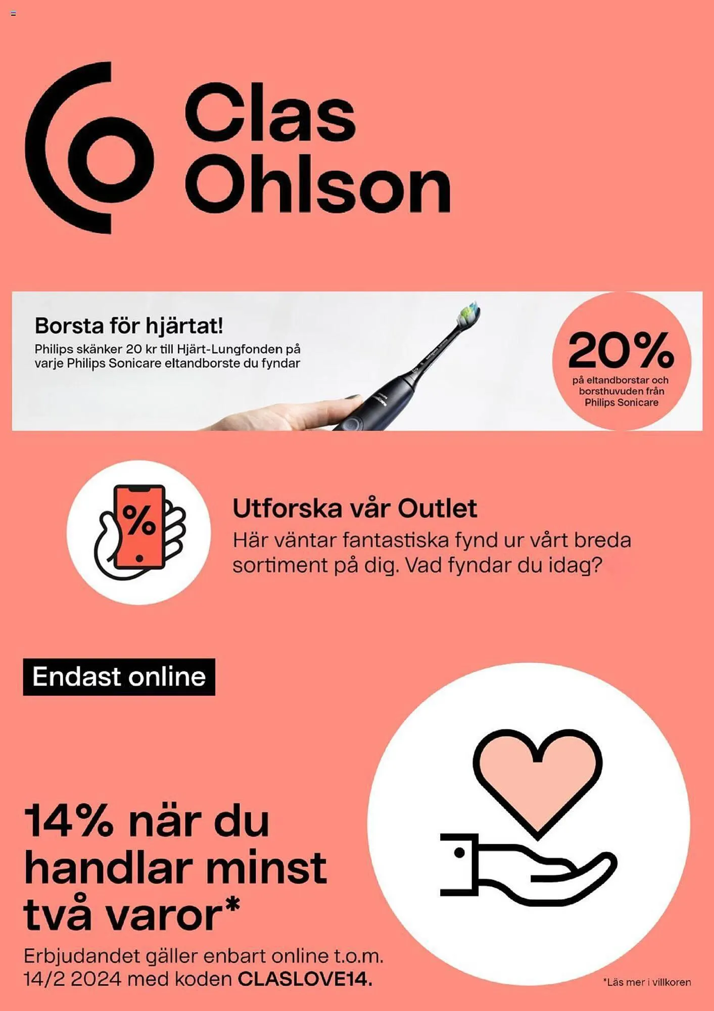 Clas Ohlson reklamblad från 14 februari till 15 februari 2024 - Reklamblad sidor