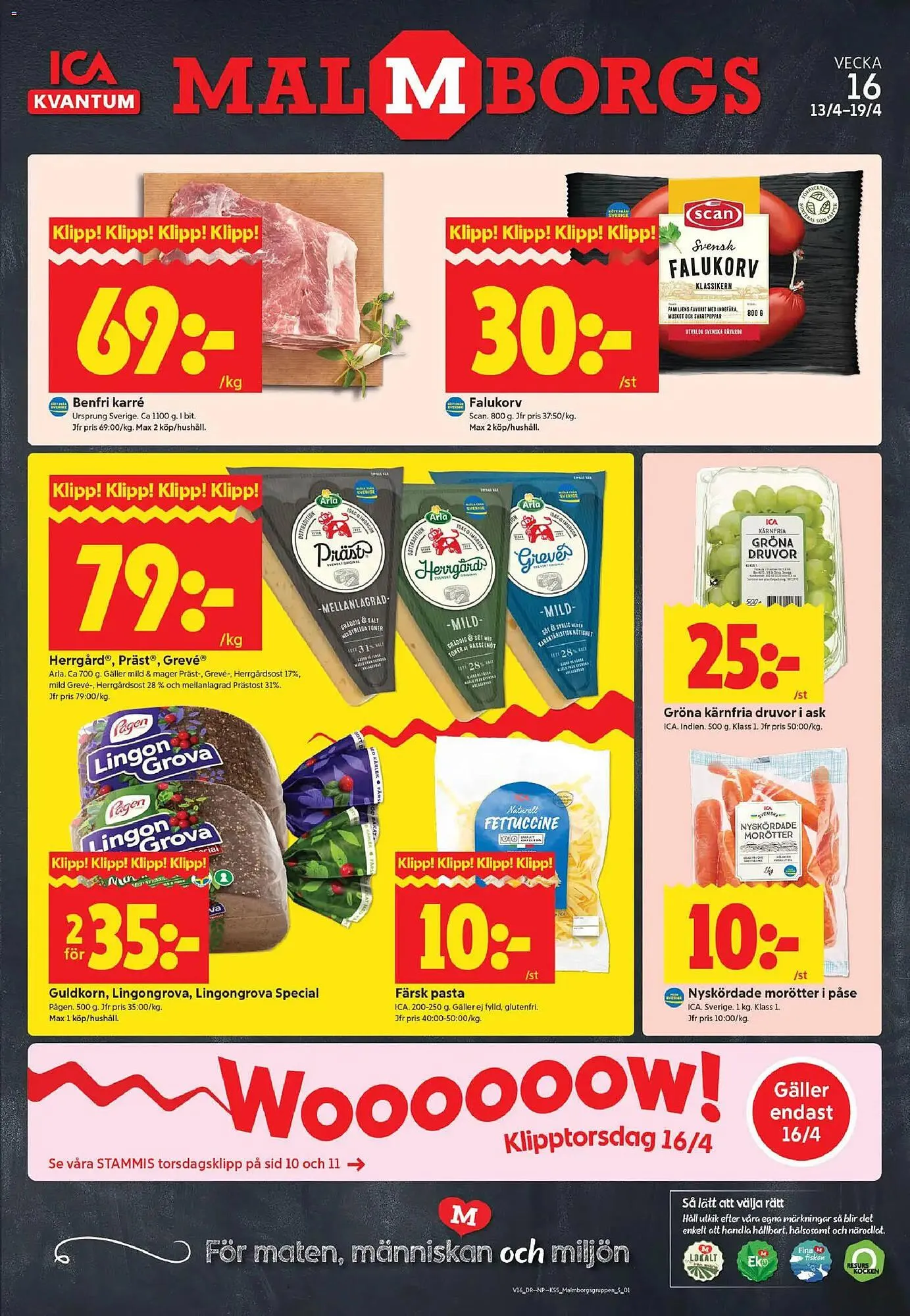 ICA Kvantum reklamblad från 13 april till 19 april 2026 - Reklamblad sidor 1