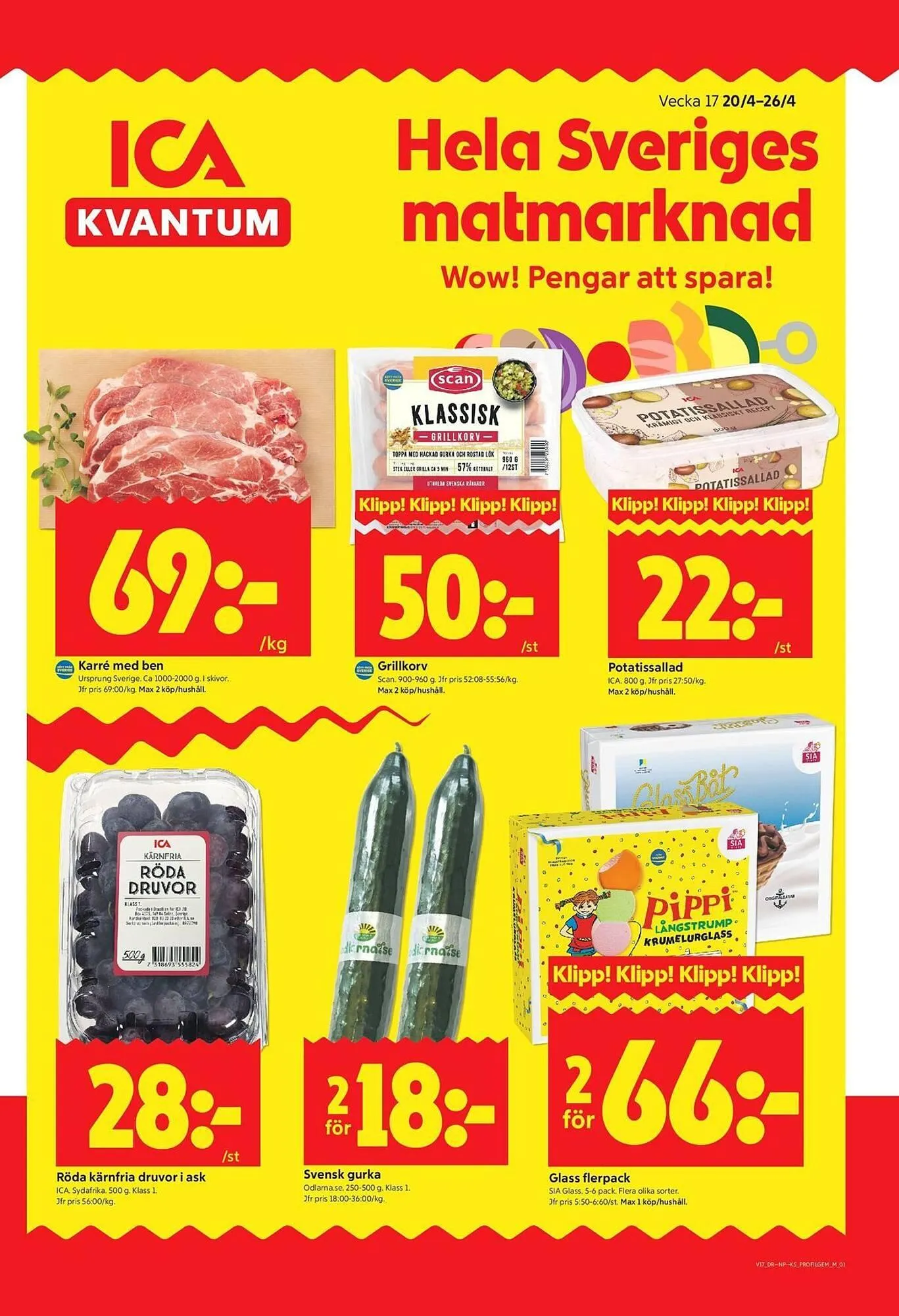 ICA Kvantum reklamblad från 20 april till 26 april 2026 - Reklamblad sidor 1