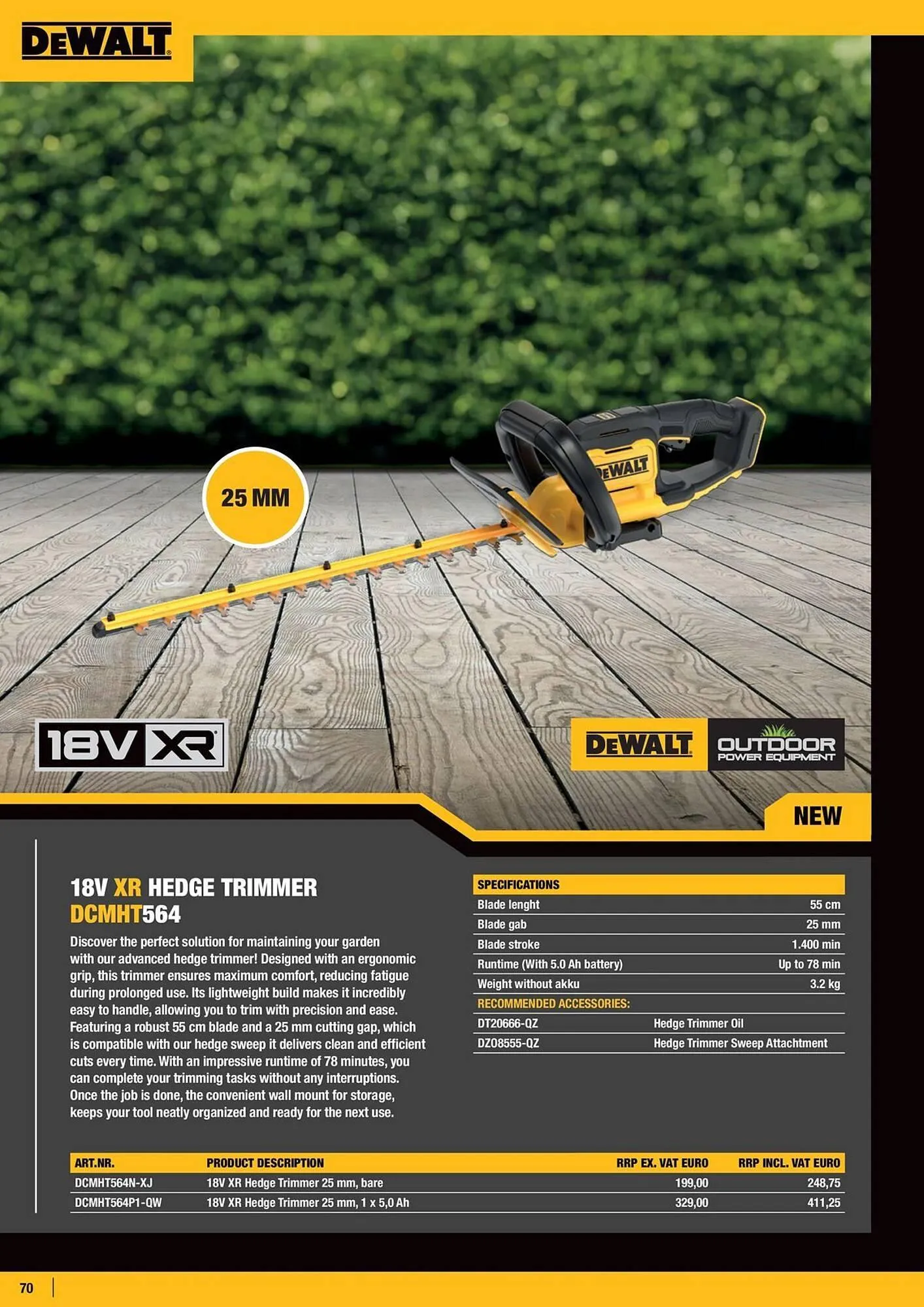 Dewalt reklamblad från 21 mars till 31 maj 2025 - Reklamblad sidor 70