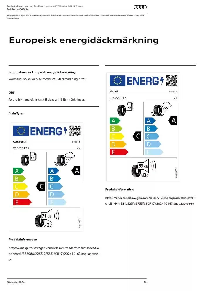 Audi A4 allroad quattro från 30 oktober till 30 oktober 2025 - Reklamblad sidor 10
