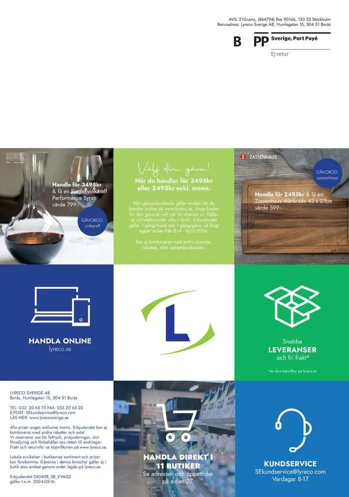 Lyreco 2024 ! från 7 maj till 31 december 2024 - Reklamblad sidor 28