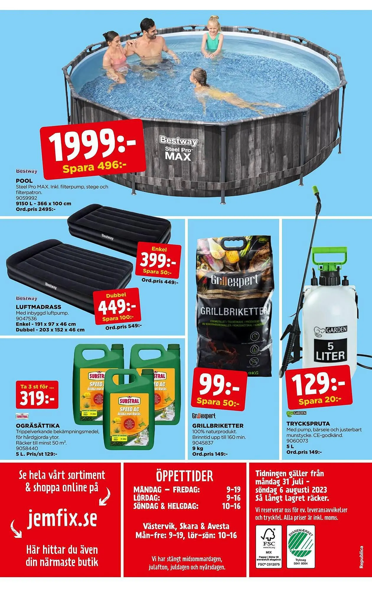 Jem&Fix reklamblad från 30 juli till 6 augusti 2023 - Reklamblad sidor 12