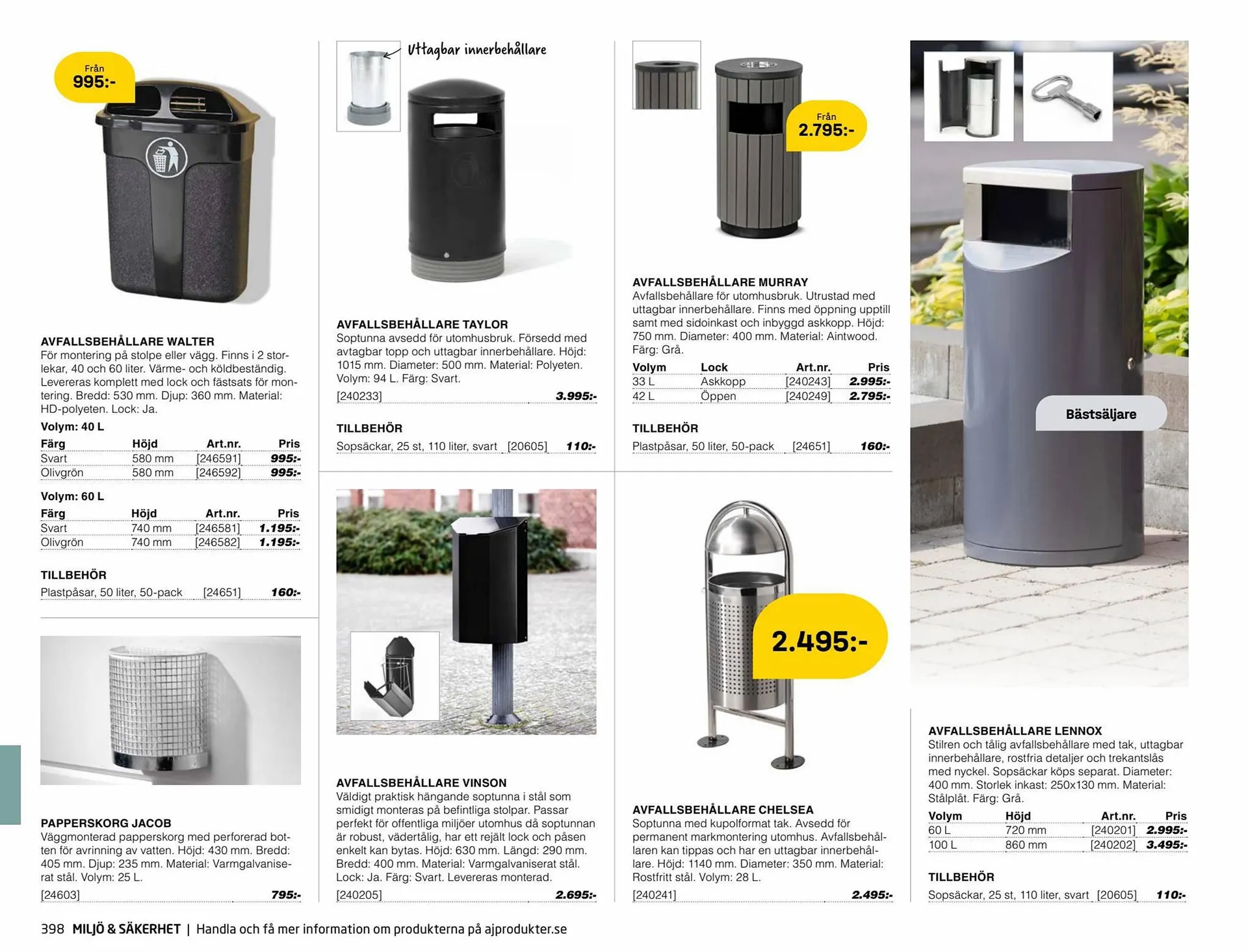 AJ Produkter reklamblad från 8 oktober till 4 december 2023 - Reklamblad sidor 398