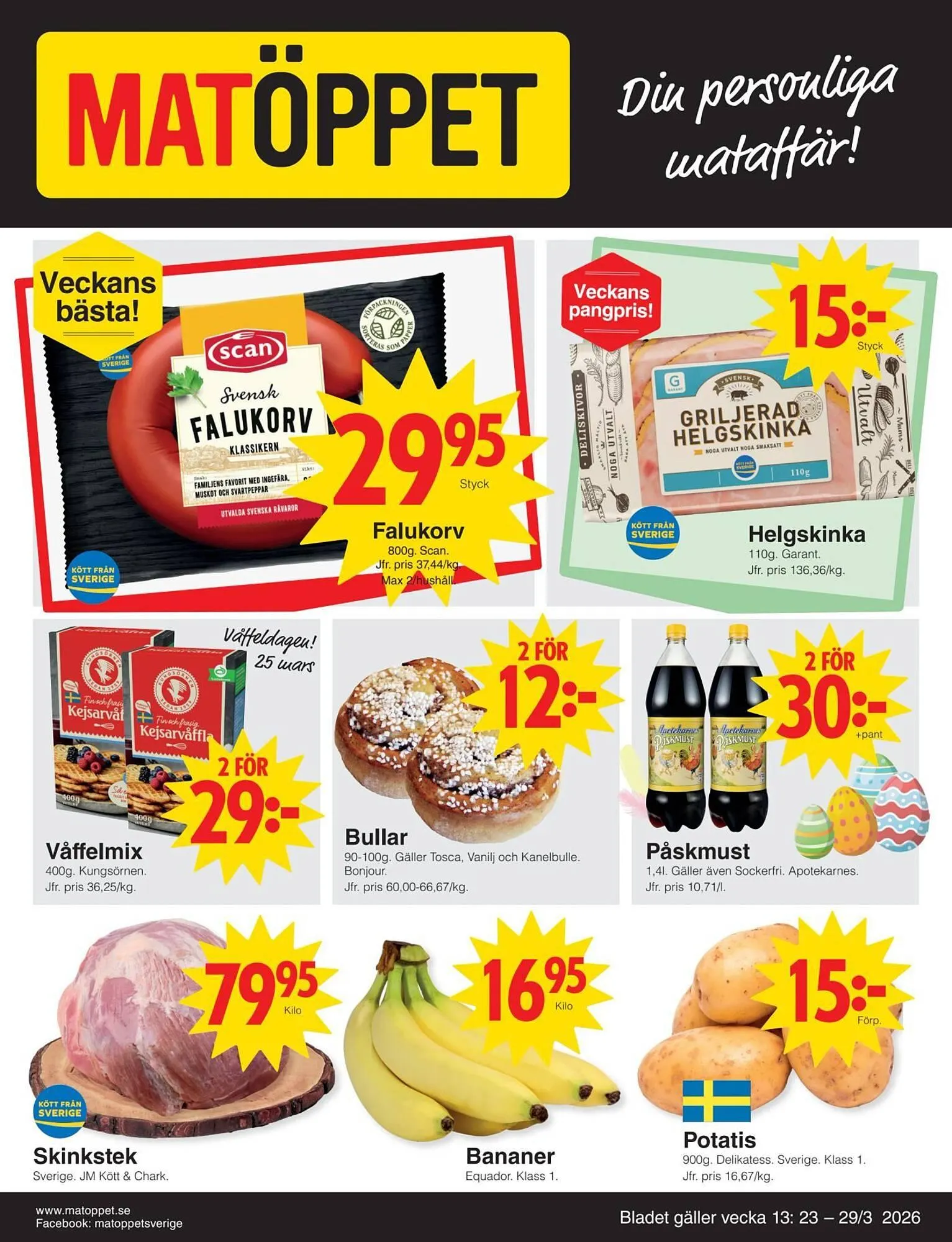 Matöppet reklamblad - 1