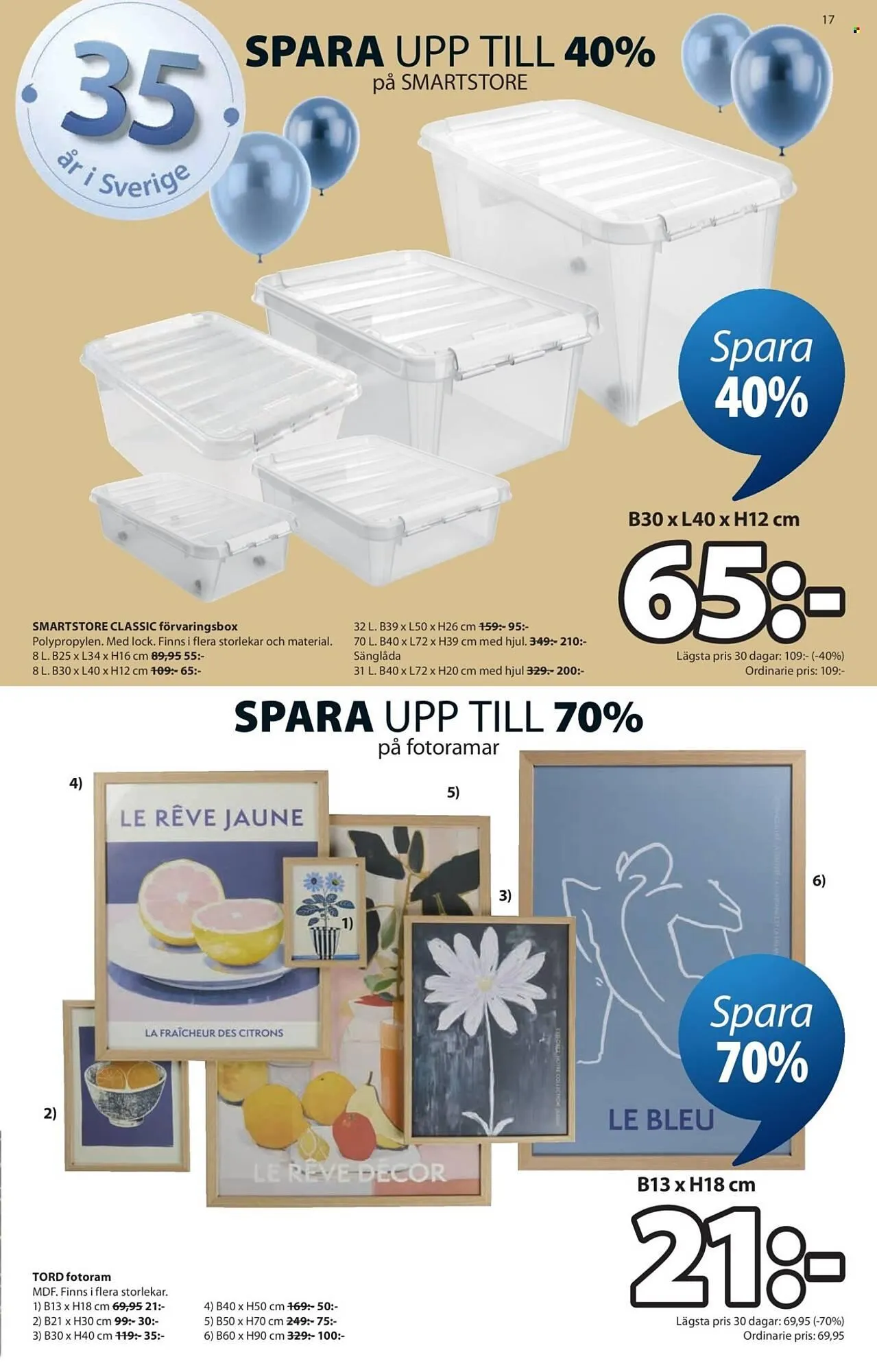 JYSK reklamblad från 30 mars till 26 april 2026 - Reklamblad sidor 17