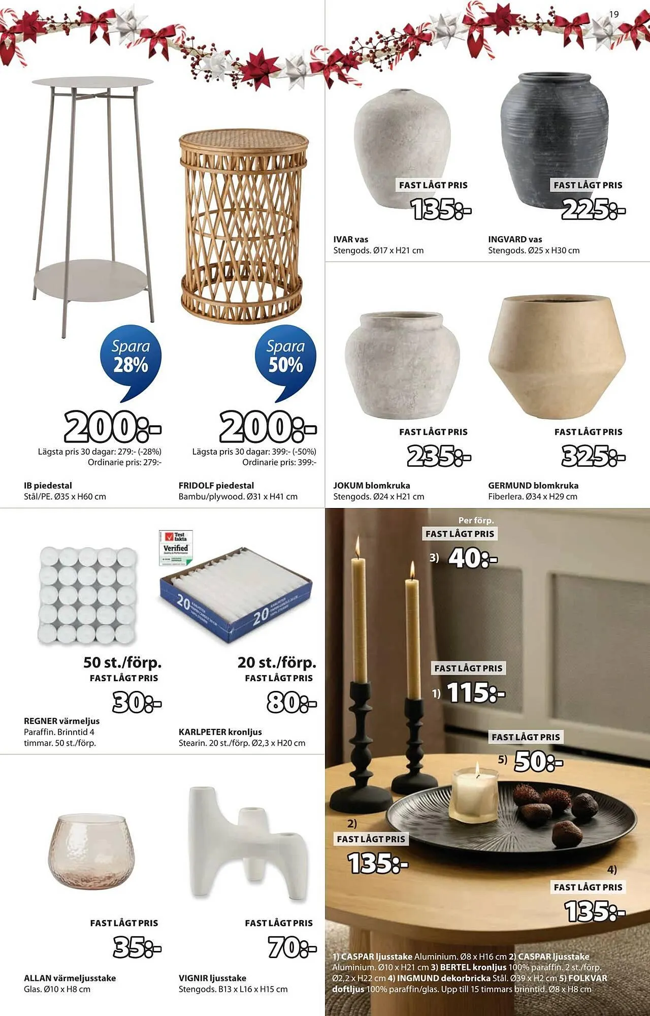 JYSK reklamblad från 1 december till 15 december 2025 - Reklamblad sidor 19