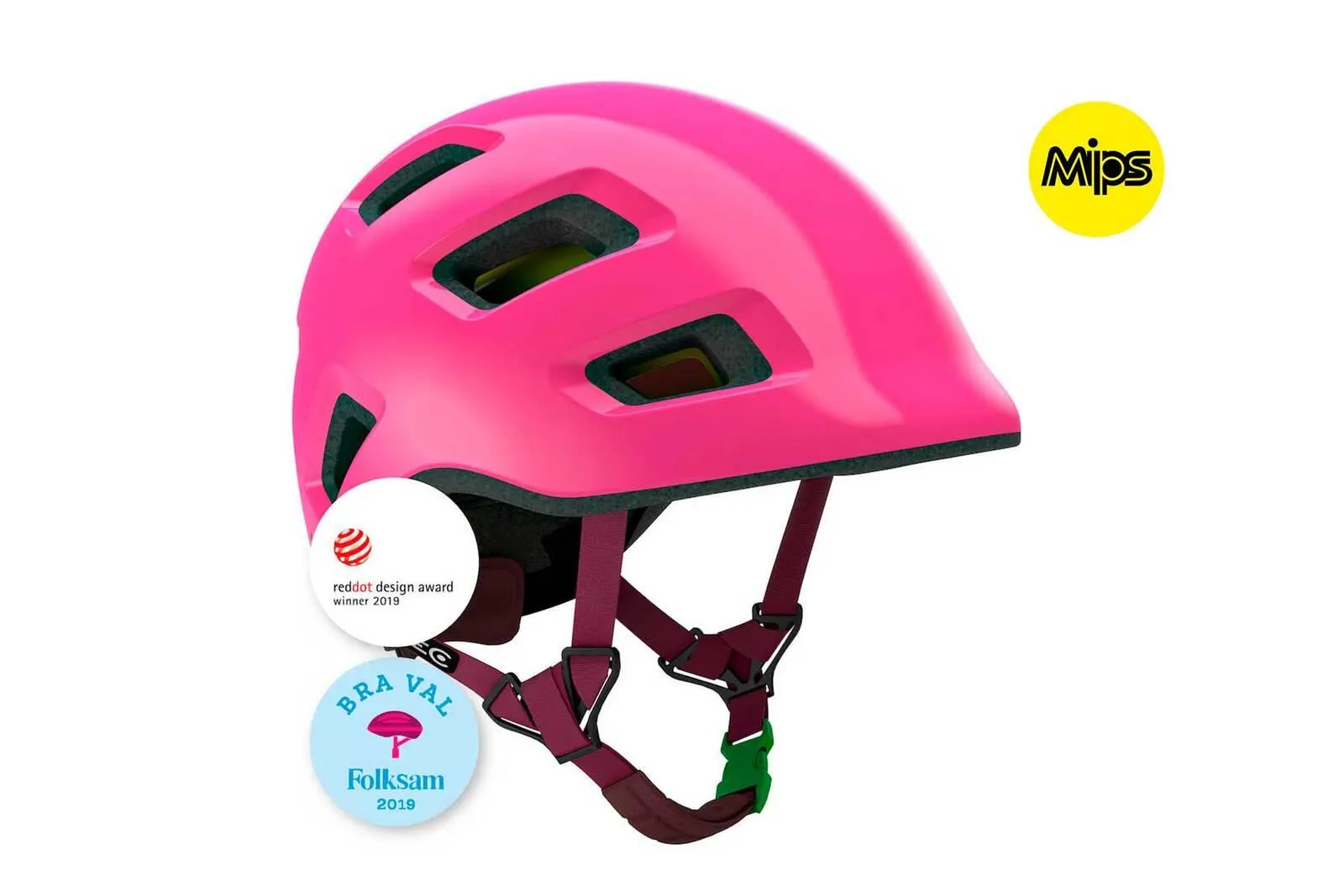 TEC Lelle MIPS barn / Cerise 46-54 cm