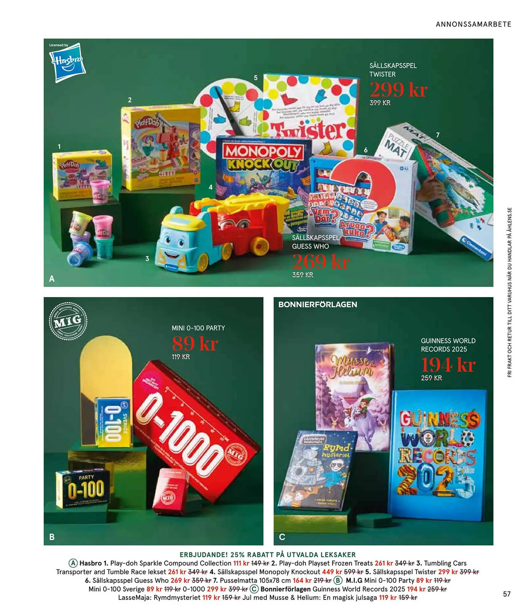 Åhléns reklamblad från 25 november till 24 december 2024 - Reklamblad sidor 57