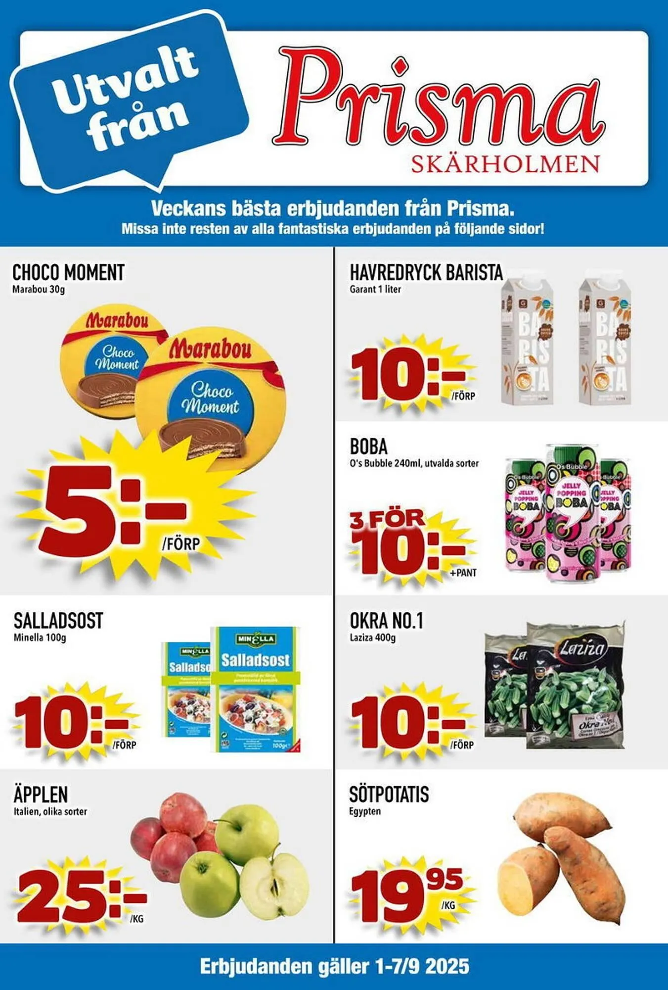 Prisma Mat reklamblad från 1 september till 7 september 2025 - Reklamblad sidor 1