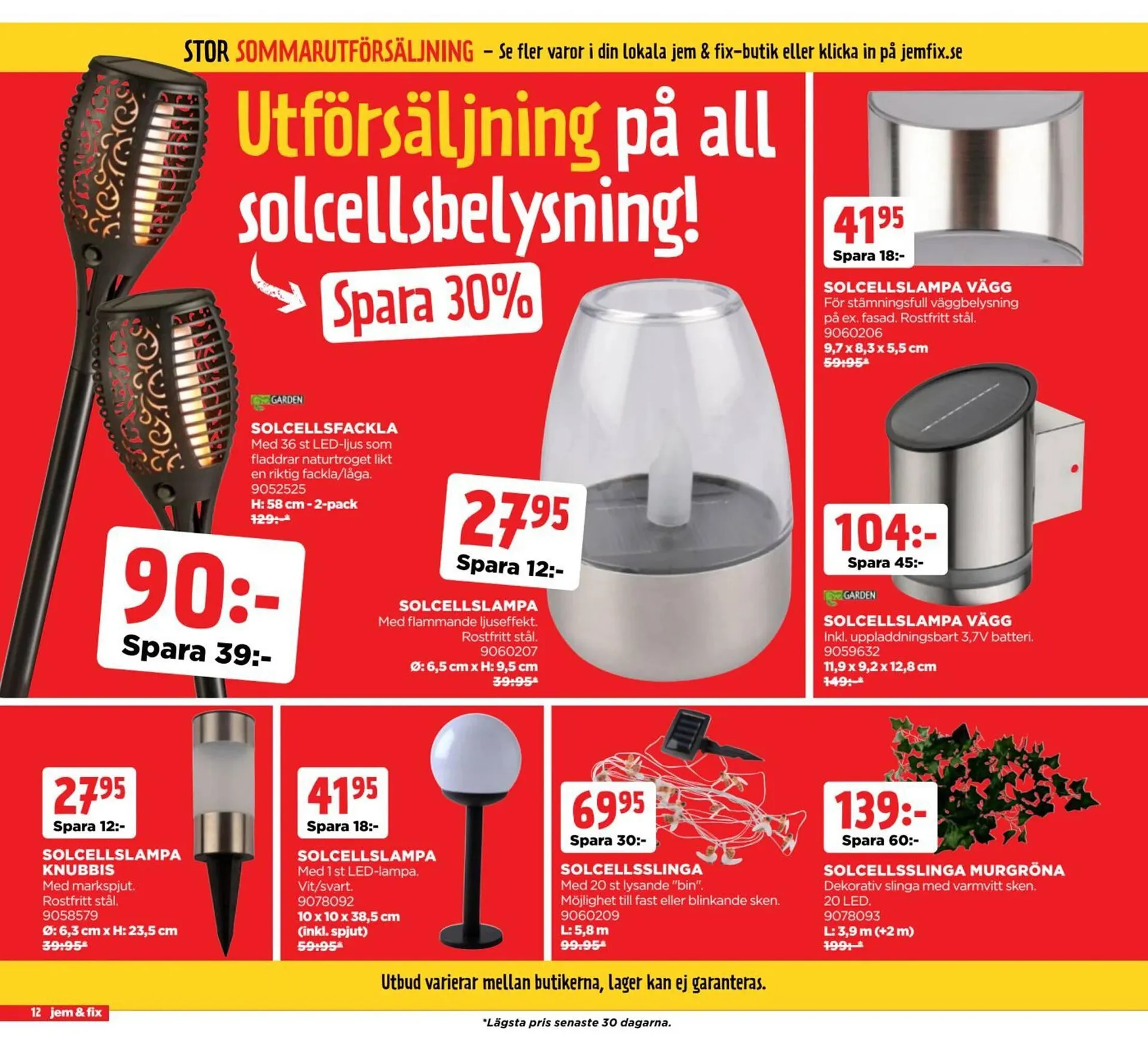 Jem&Fix reklamblad från 4 augusti till 24 augusti 2025 - Reklamblad sidor 12