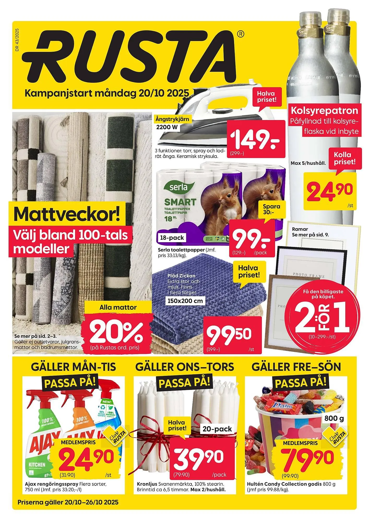 Rusta reklamblad från 20 oktober till 26 oktober 2025 - Reklamblad sidor 1