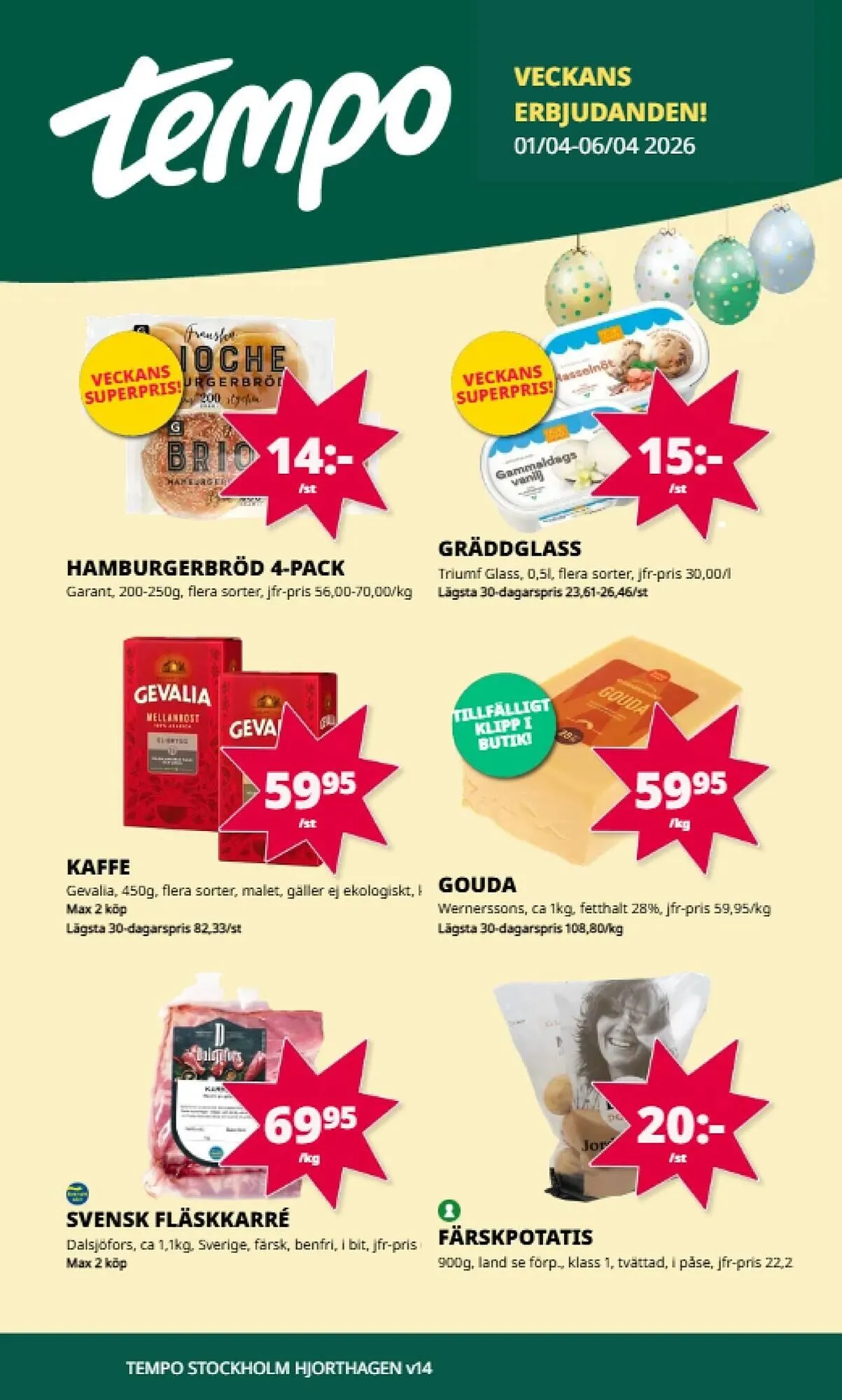 Tempo reklamblad från 1 april till 6 april 2026 - Reklamblad sidor 1