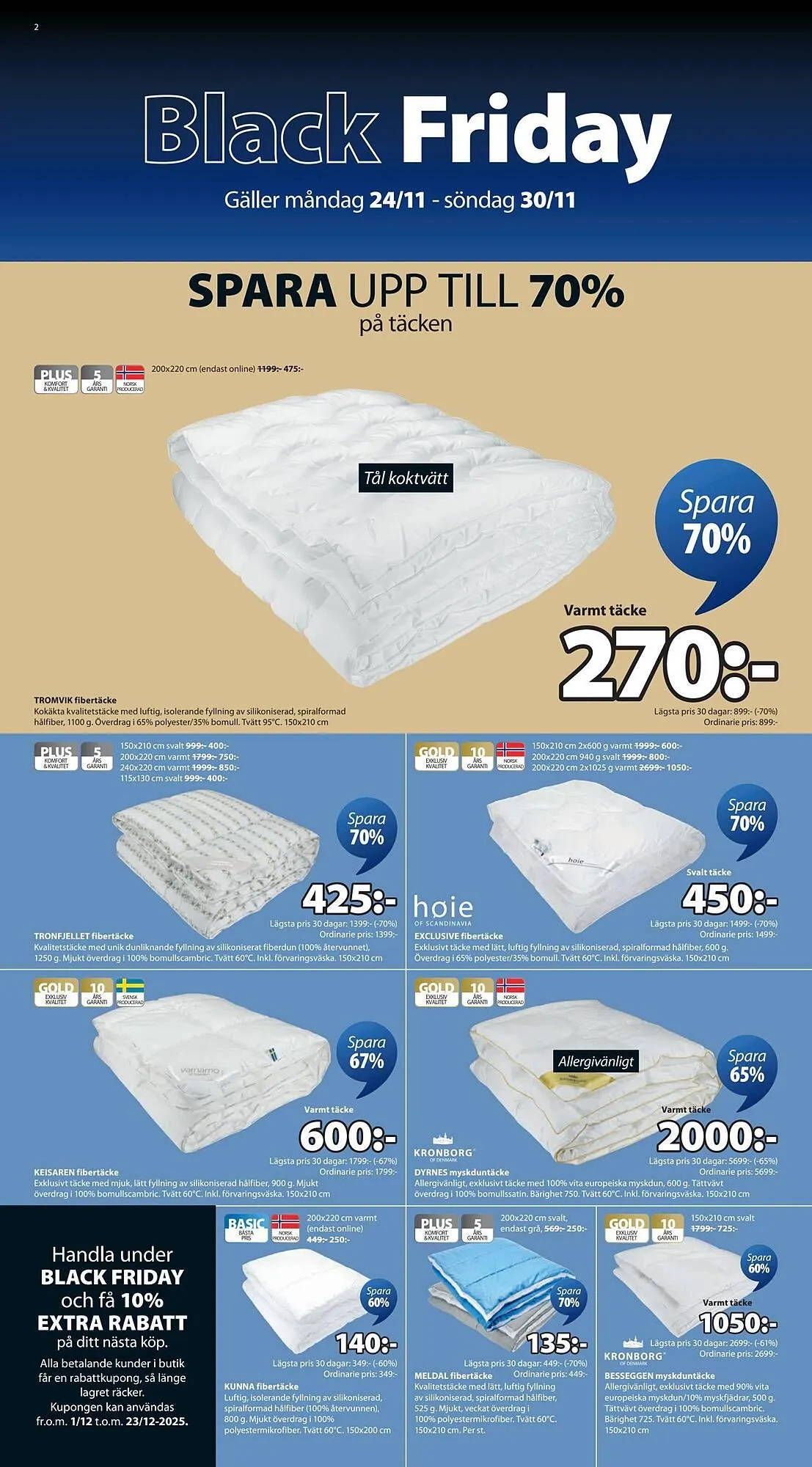 JYSK reklamblad från 24 november till 30 november 2025 - Reklamblad sidor 2