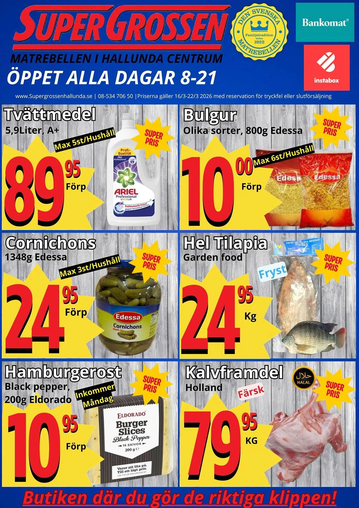 Supergrossen reklamblad från 16 mars till 23 mars 2026 - Reklamblad sidor 1