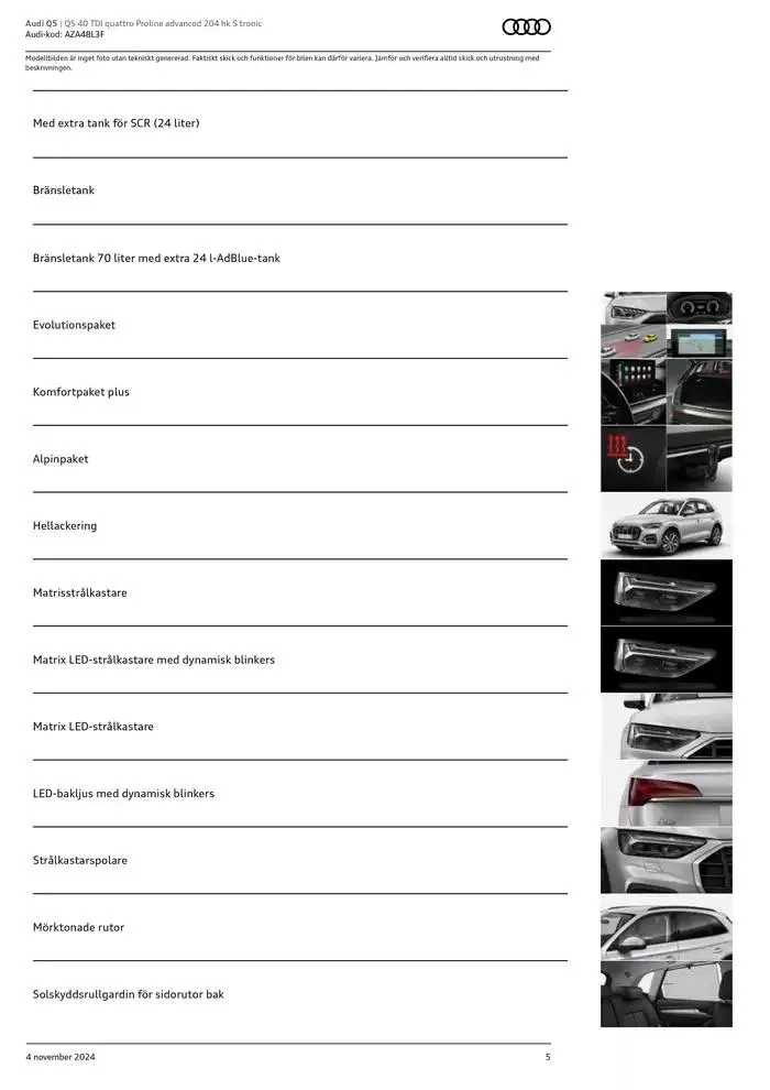 Audi Q5 från 4 november till 4 november 2025 - Reklamblad sidor 5