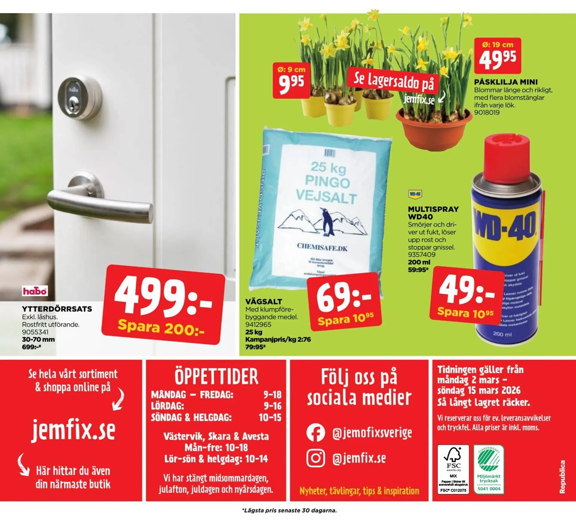 Jem&Fix reklamblad från 2 mars till 16 mars 2026 - Reklamblad sidor 20