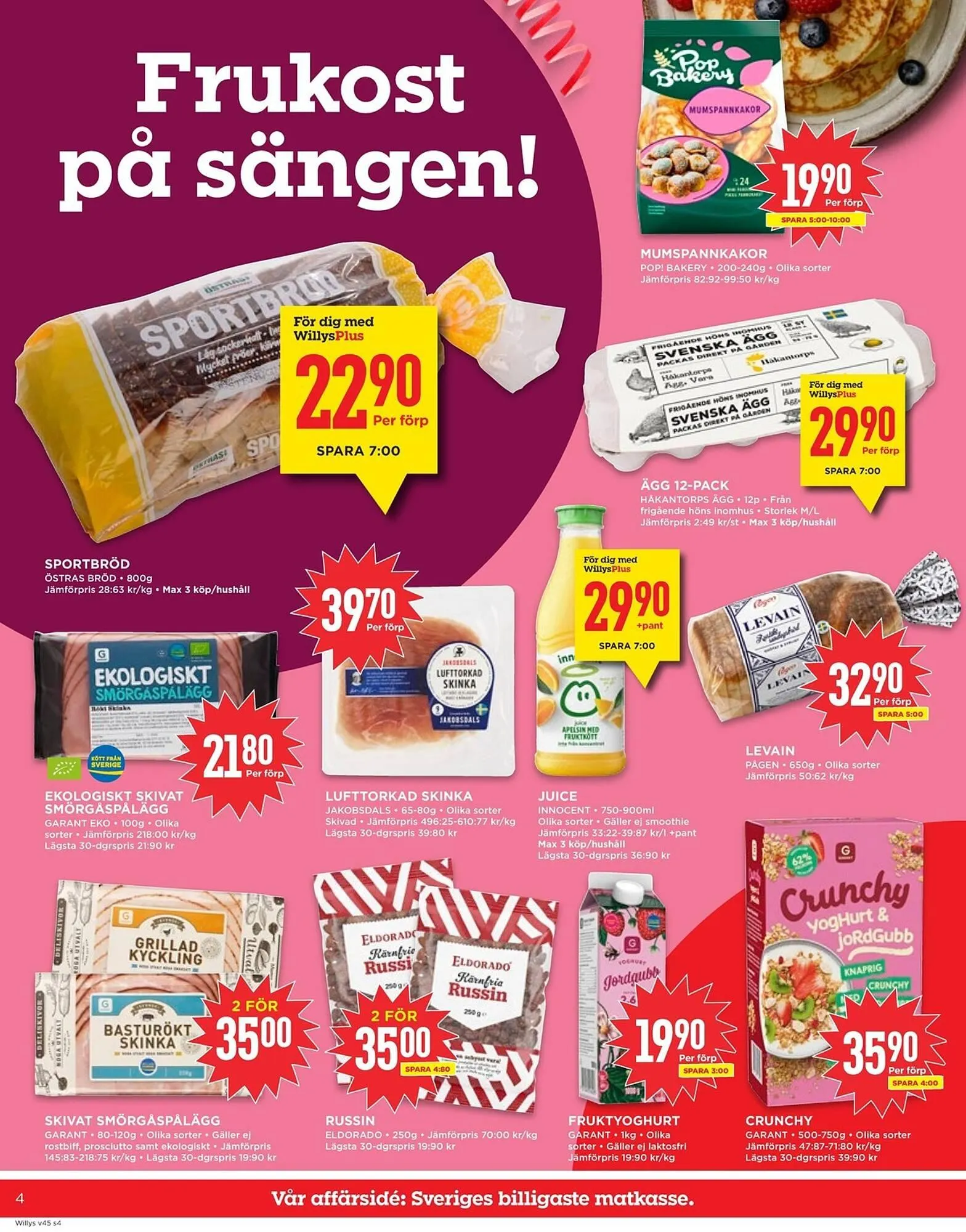 Willys reklamblad från 3 november till 9 november 2025 - Reklamblad sidor 4