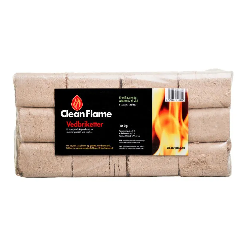 Träbriketter 10 kg