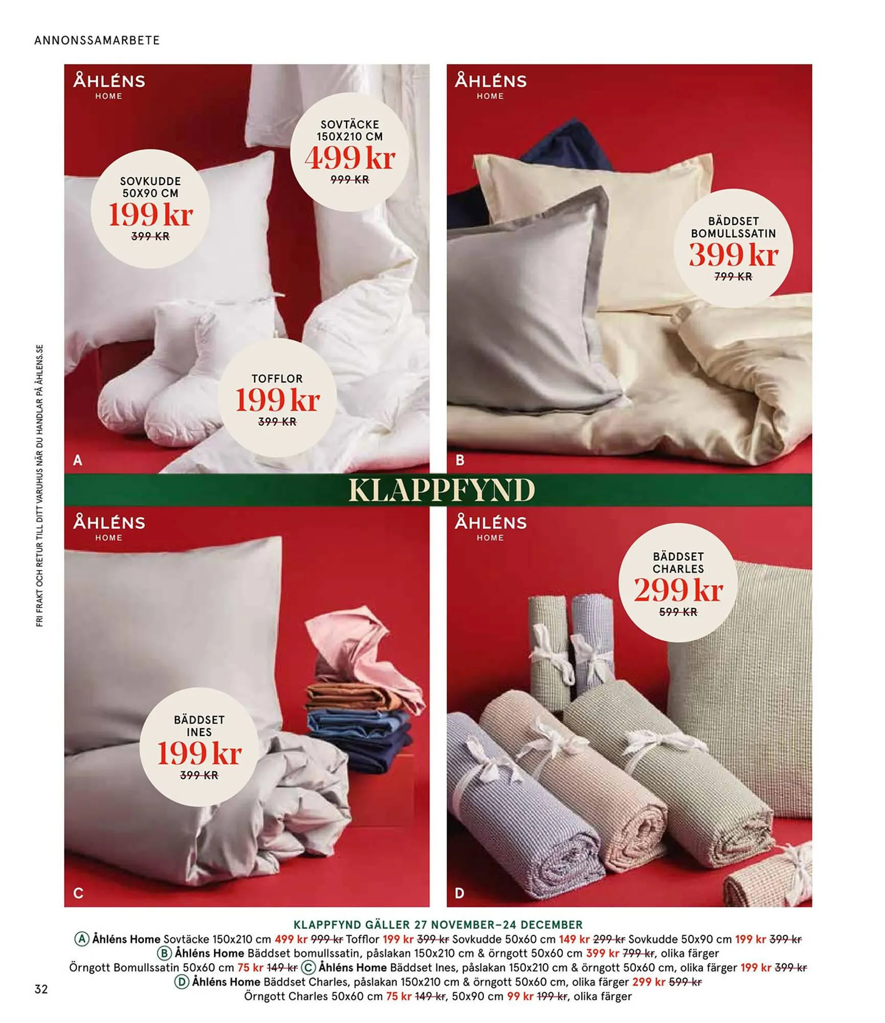 Åhléns reklamblad från 25 november till 24 december 2024 - Reklamblad sidor 32