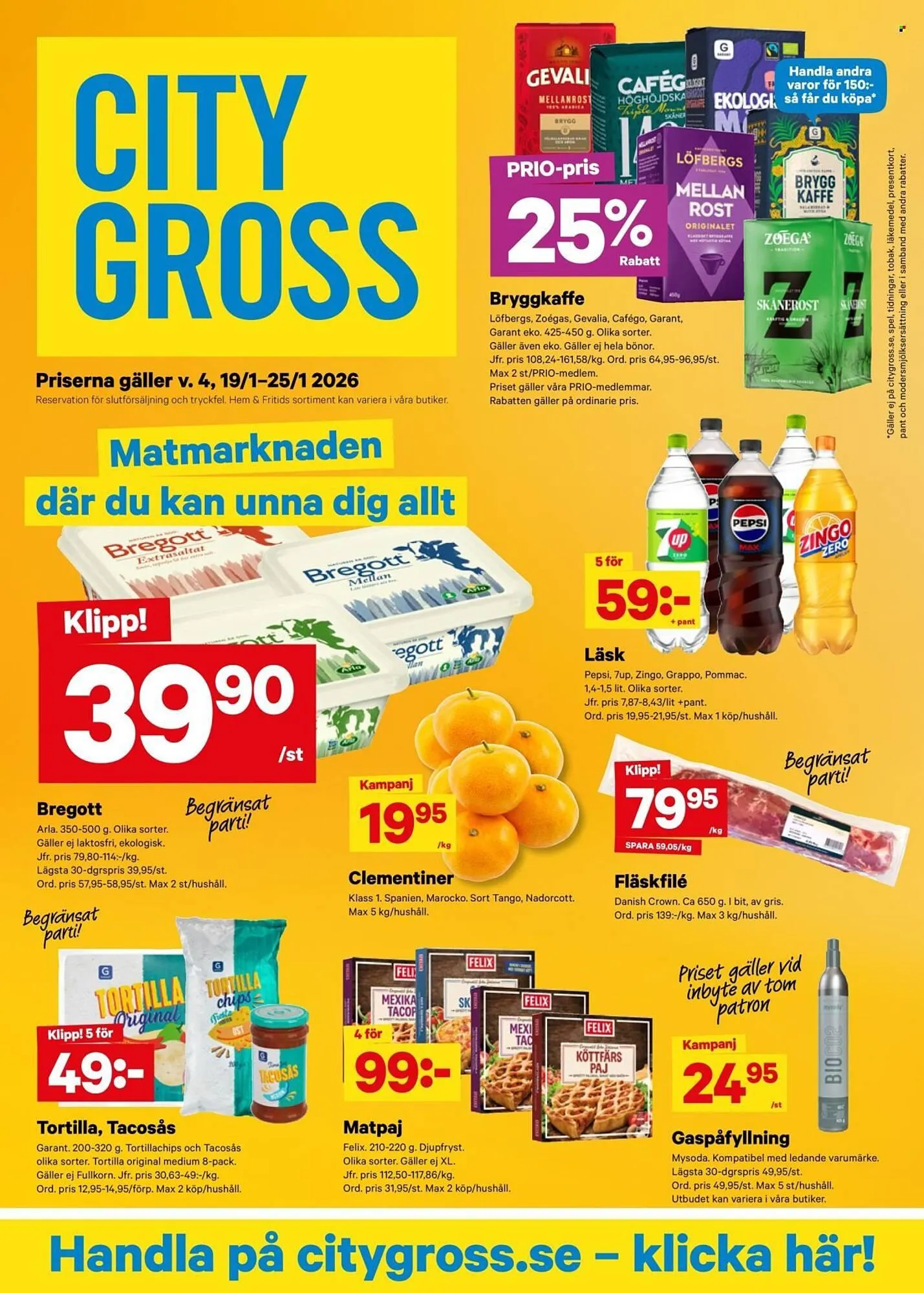 City Gross reklamblad från 19 januari till 25 januari 2026 - Reklamblad sidor 1