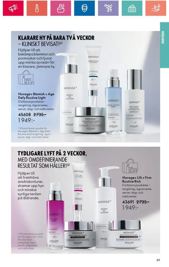 Oriflame reklamblad från 20 juni till 4 juli 2024 - Reklamblad sidor 89
