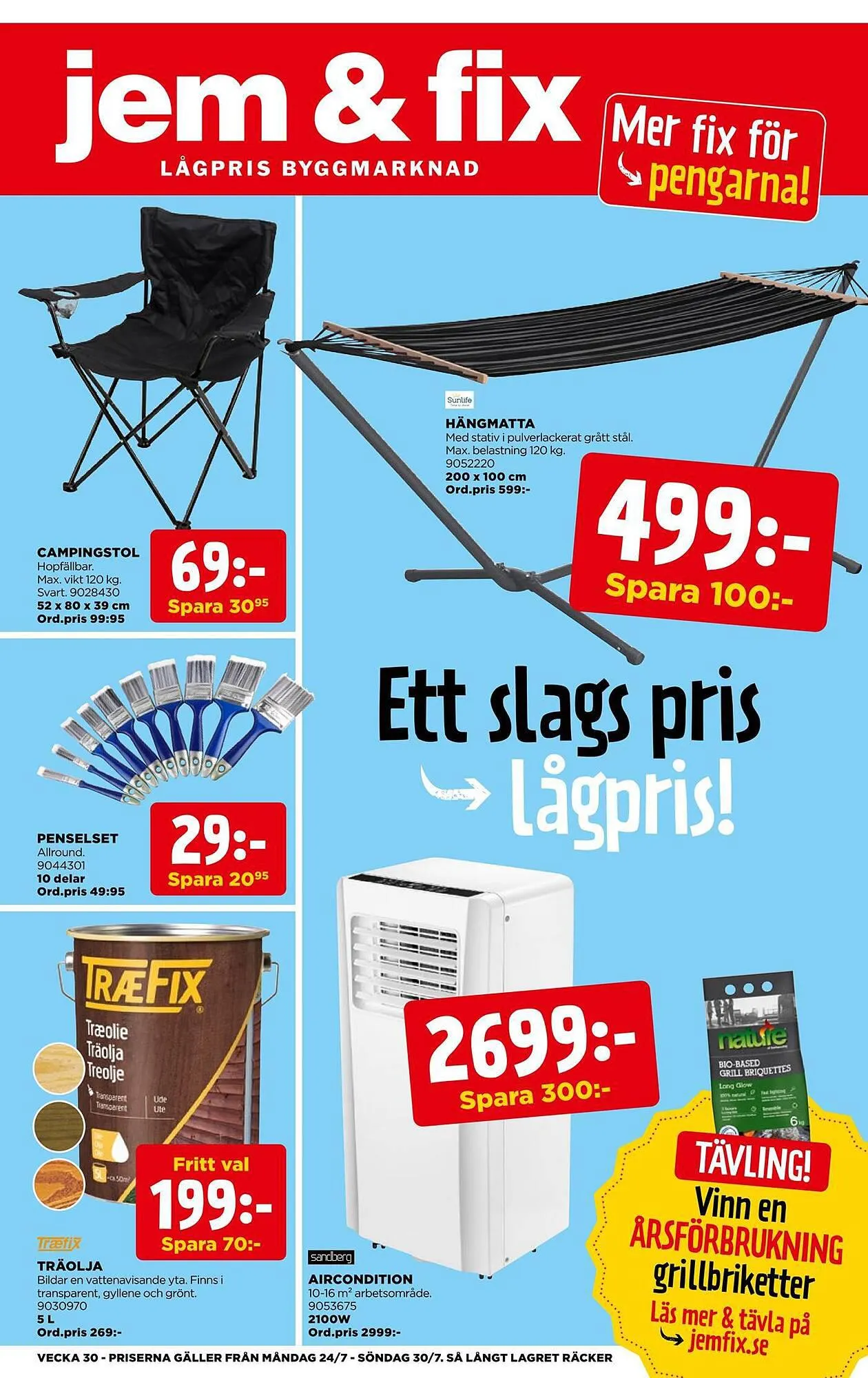 Jem&Fix reklamblad från 23 juli till 30 juli 2023 - Reklamblad sidor 1