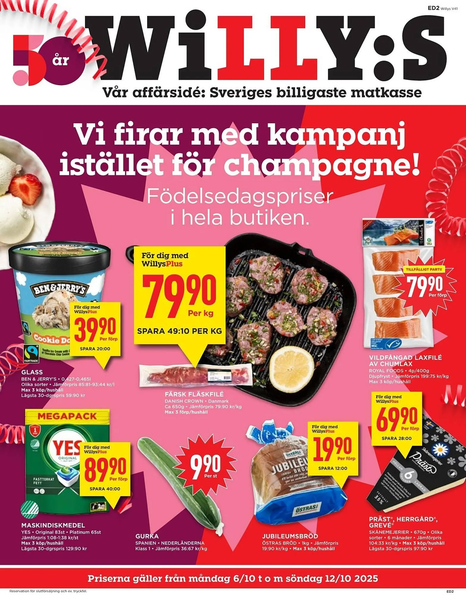 Willys reklamblad från 6 oktober till 12 oktober 2025 - Reklamblad sidor 1