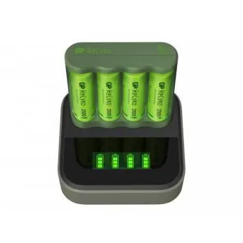 GP ReCyko Everyday Battery Charger, B421 (USB) + Dock D451, incl. 4 x AA 2100 mAh Batteries