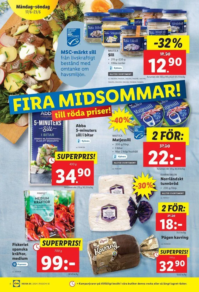 ERBJUDANDEN VECKA 25 från 17 juni till 23 juni 2024 - Reklamblad sidor 6