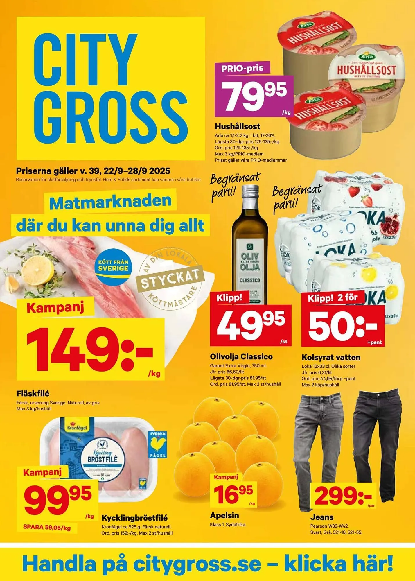 City Gross reklamblad från 22 september till 28 september 2025 - Reklamblad sidor 1