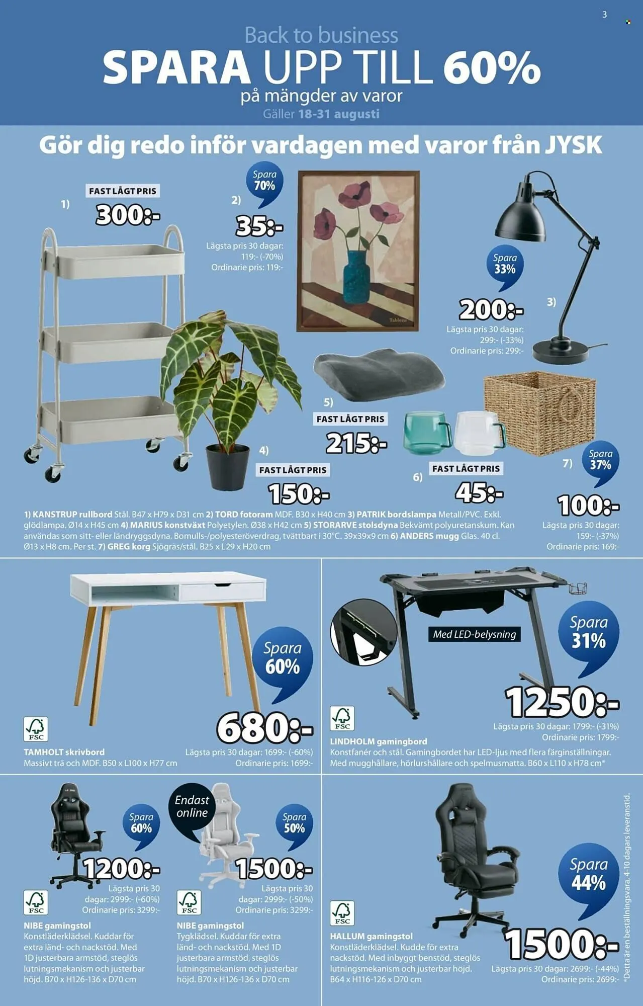 JYSK reklamblad från 18 augusti till 31 augusti 2025 - Reklamblad sidor 3