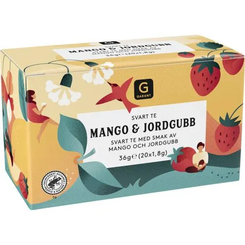 Mango Jordgubb Svart Te