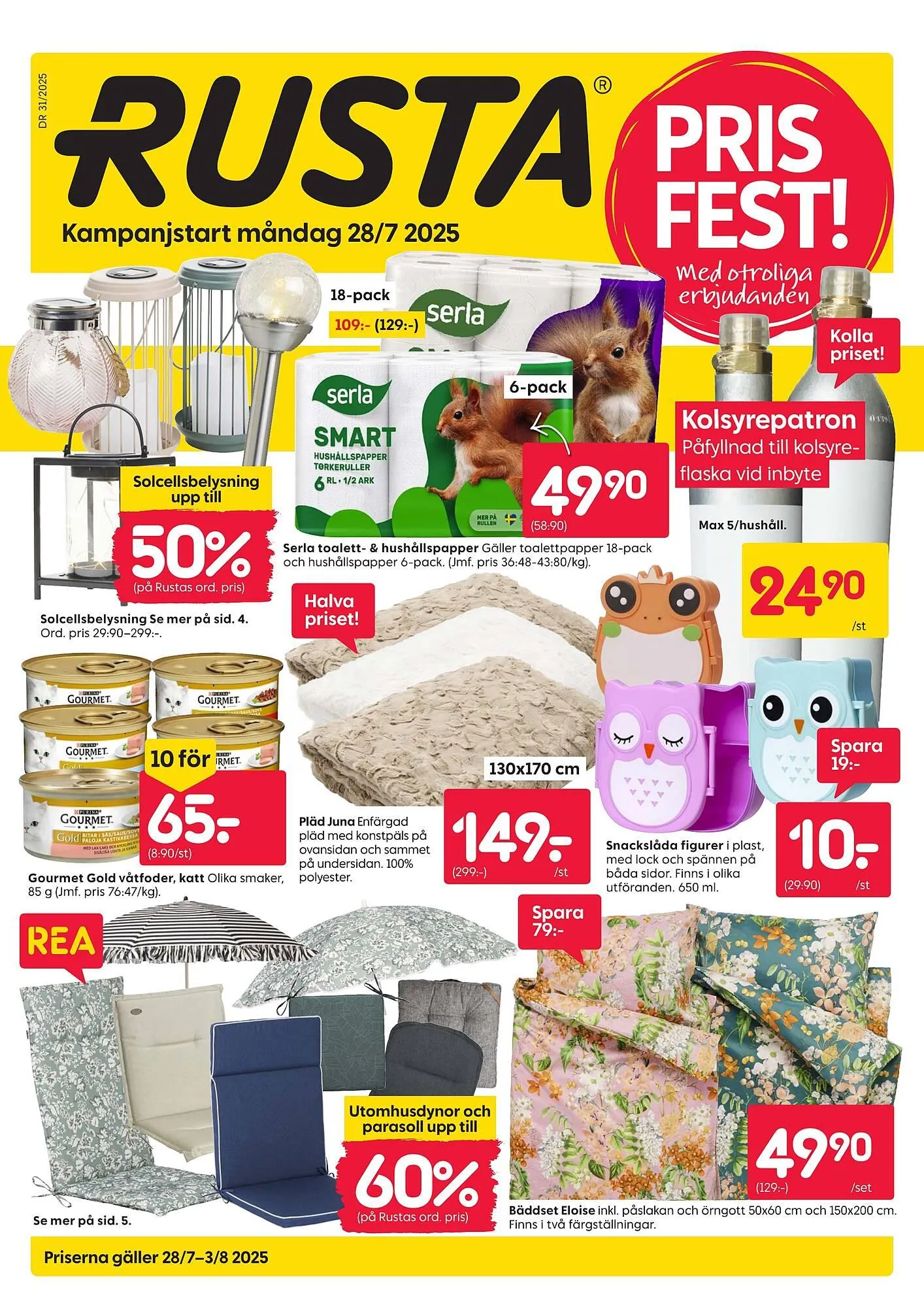Rusta reklamblad från 28 juli till 4 augusti 2025 - Reklamblad sidor 1