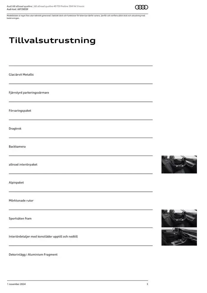 Audi A6 allroad quattro från 1 november till 1 november 2025 - Reklamblad sidor 3