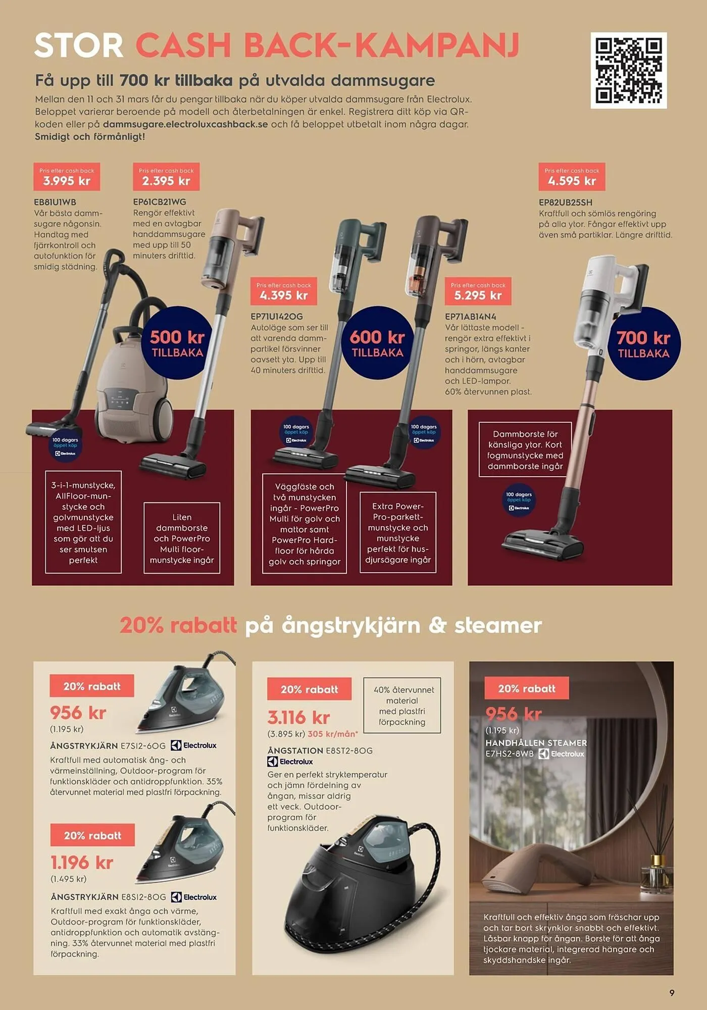 Electrolux Home reklamblad från 11 mars till 31 mars 2025 - Reklamblad sidor 9