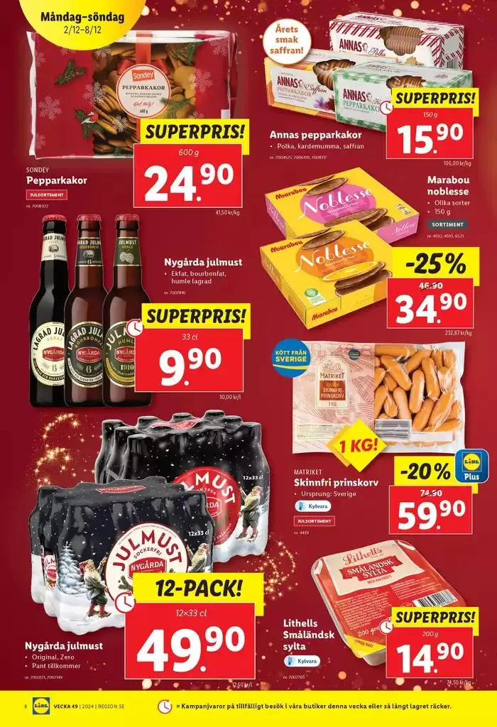 ERBJUDANDEN VECKA 49 från 2 december till 8 december 2024 - Reklamblad sidor 6