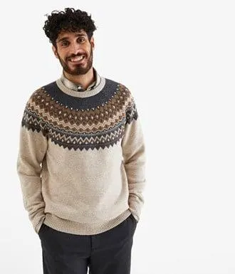 Jacquardstickad tröja