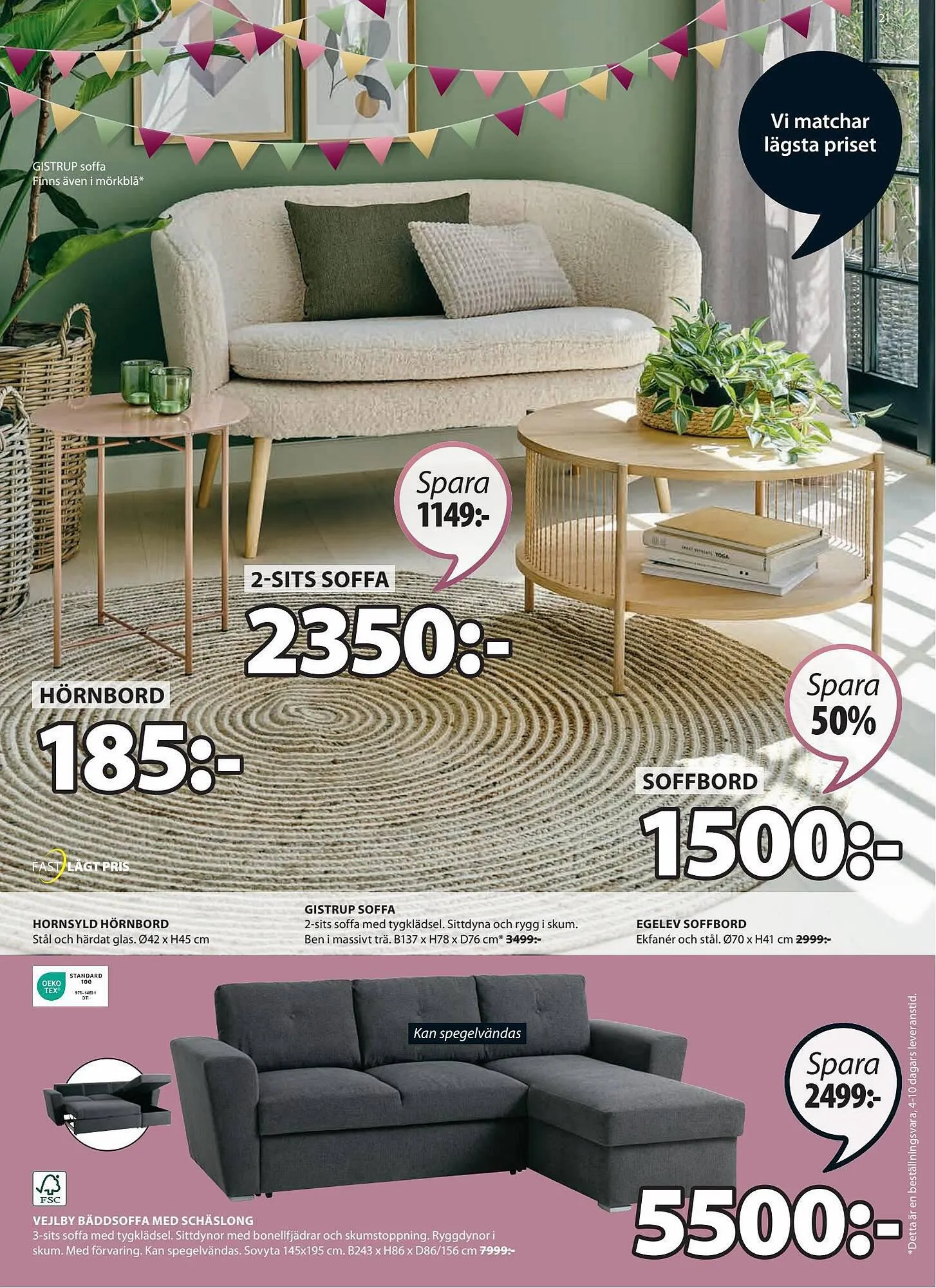 JYSK reklamblad från 25 september till 8 oktober 2023 - Reklamblad sidor 21