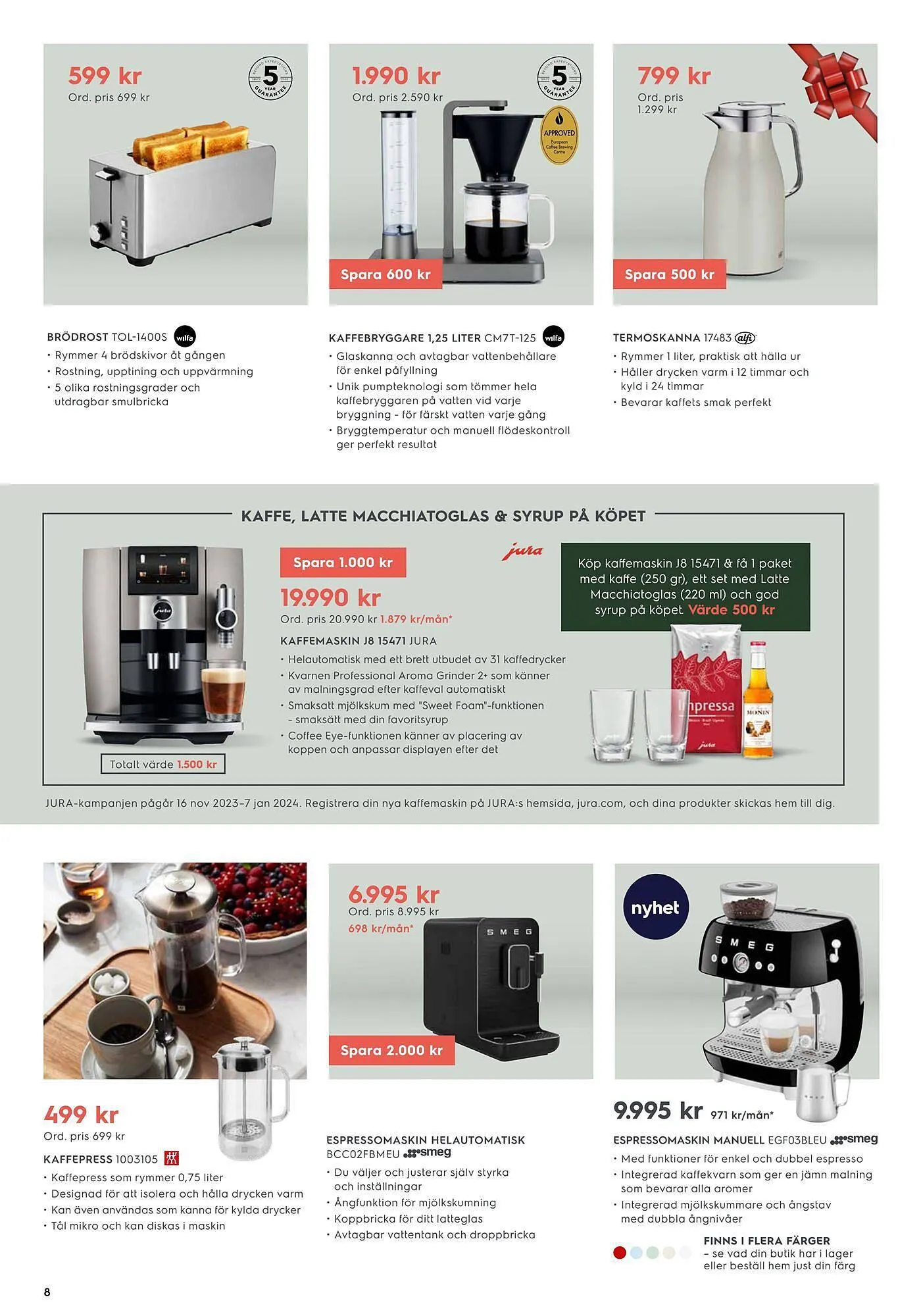 Electrolux Home reklamblad från 5 november till 24 december 2023 - Reklamblad sidor 8