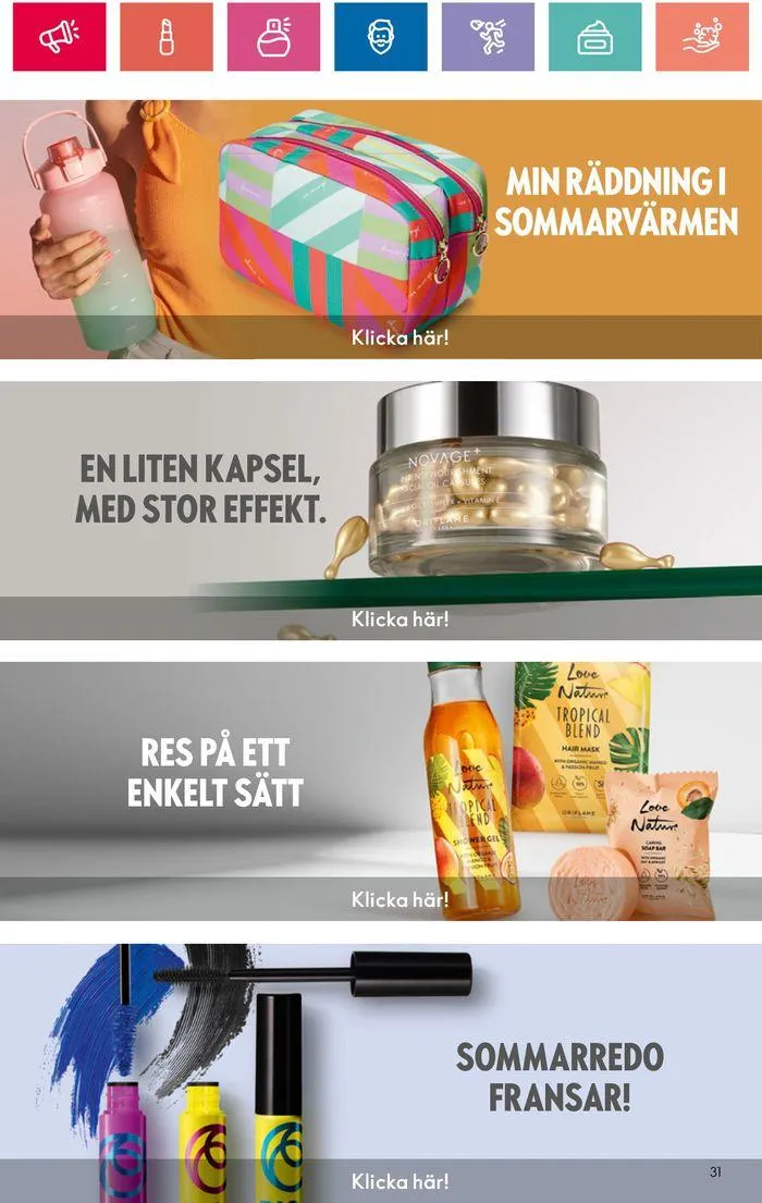 Oriflame reklamblad från 20 juni till 4 juli 2024 - Reklamblad sidor 31