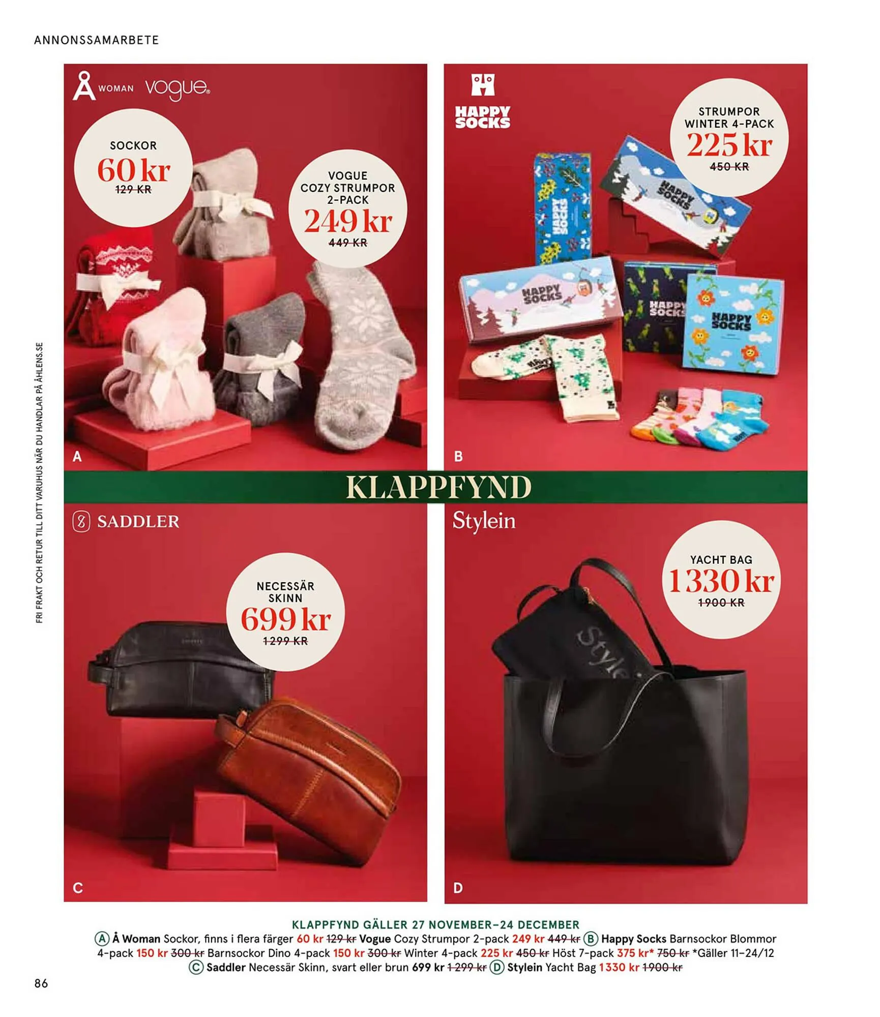 Åhléns reklamblad från 25 november till 24 december 2024 - Reklamblad sidor 86