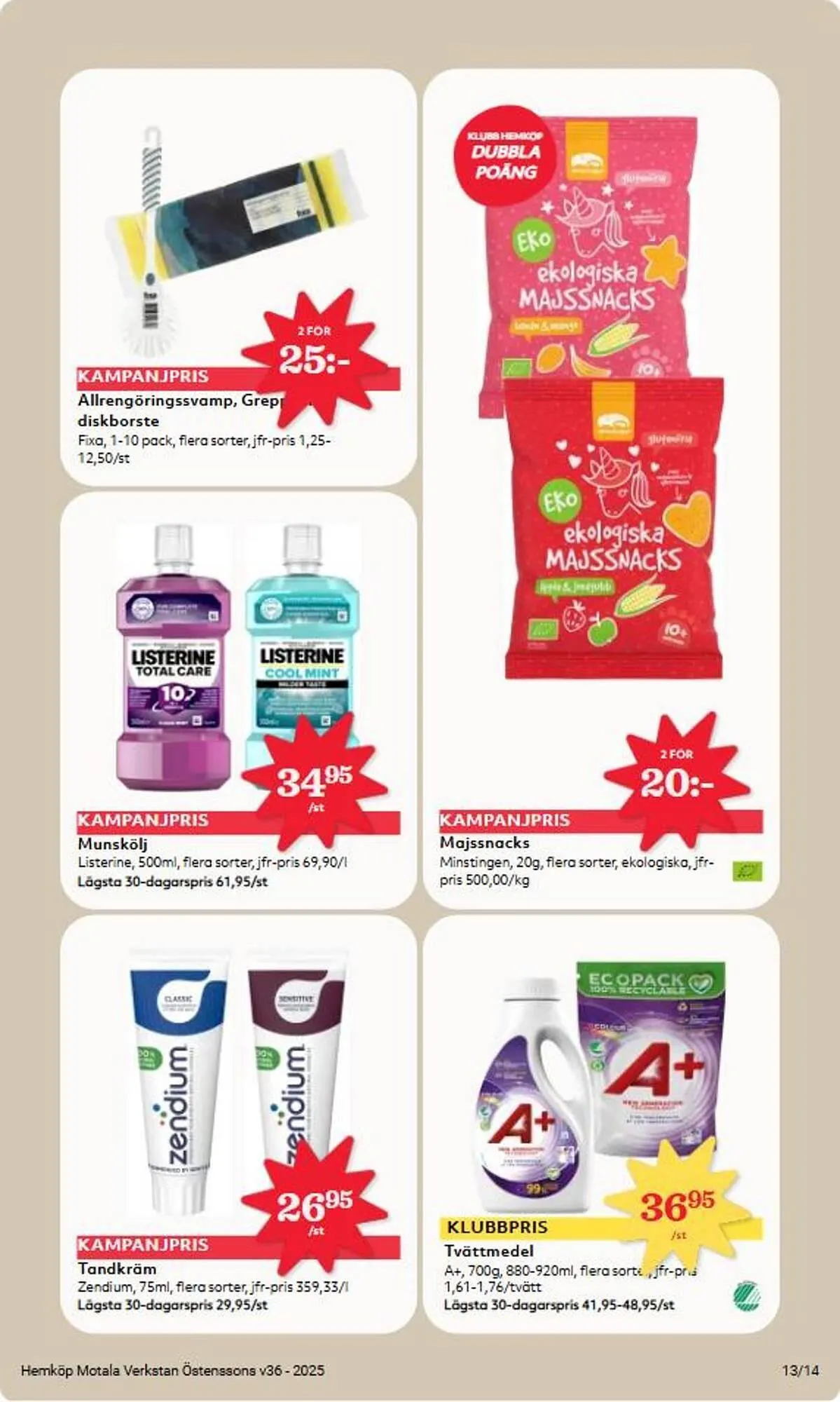 Östenssons reklamblad från 1 september till 7 september 2025 - Reklamblad sidor 13