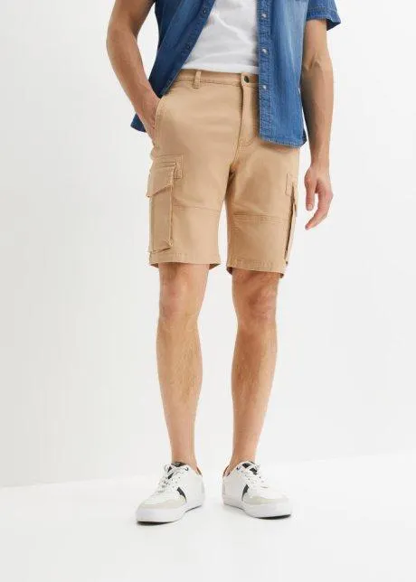 Bermudas i cargomodell med ekologisk bomull, Regular Fit