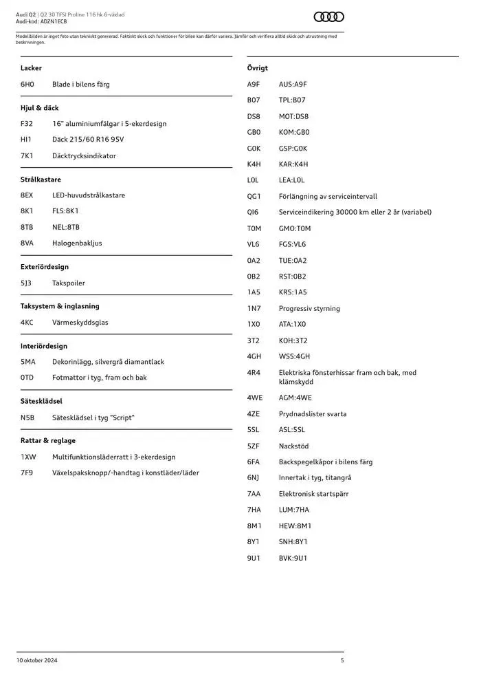 Audi Q2 från 10 oktober till 10 oktober 2025 - Reklamblad sidor 5