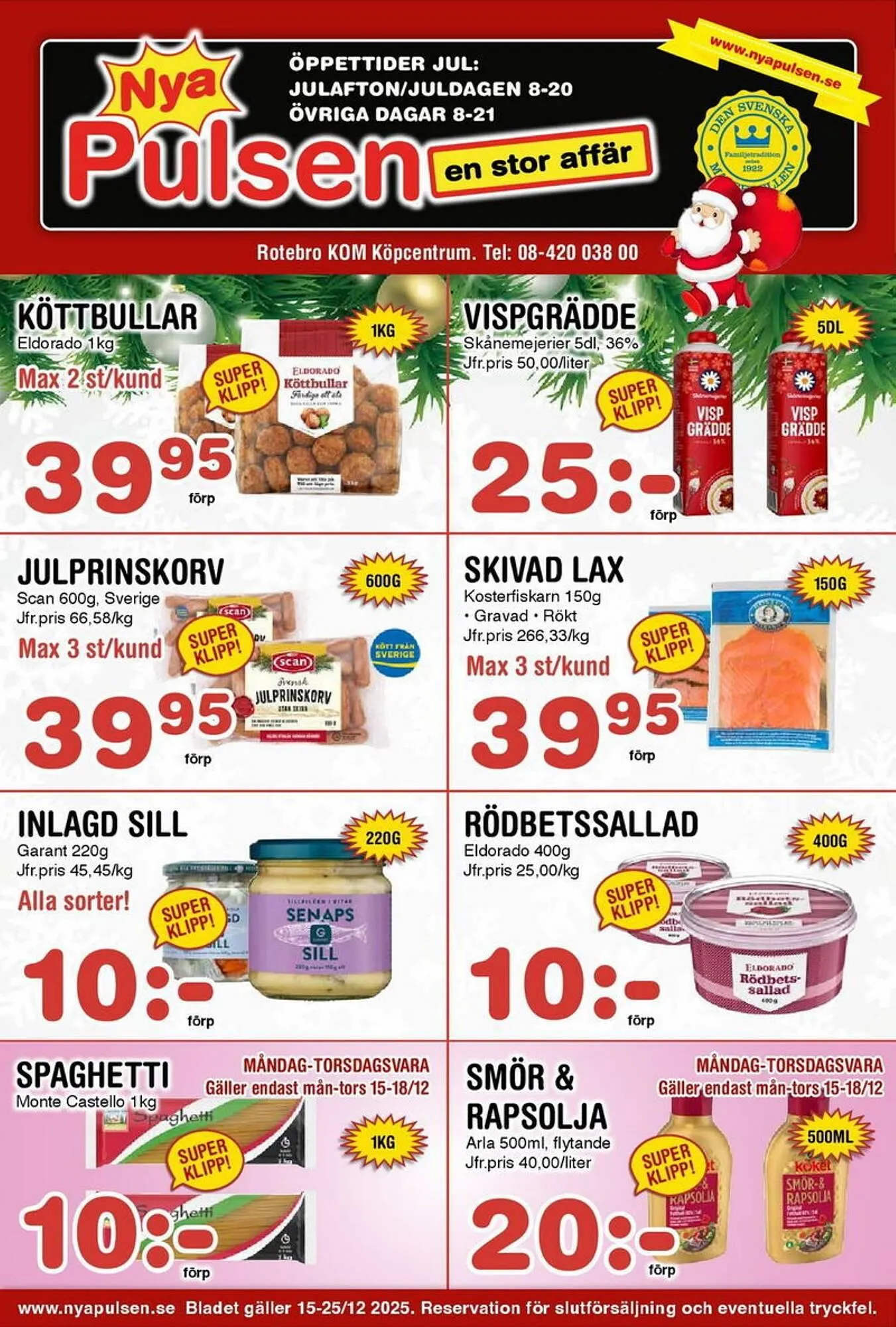 Nya Pulsen reklamblad från 15 december till 21 december 2025 - Reklamblad sidor 1