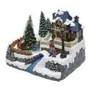 Julby med tågstation LED 21x15,5x15 cm