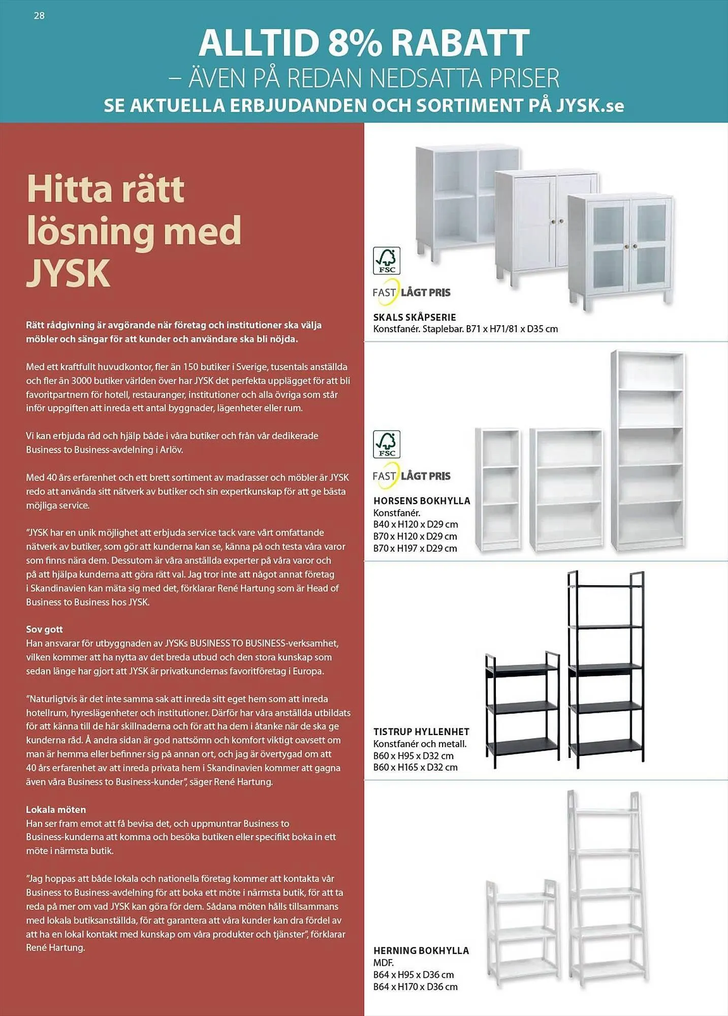 JYSK reklamblad från 7 mars till 31 december 2023 - Reklamblad sidor 28
