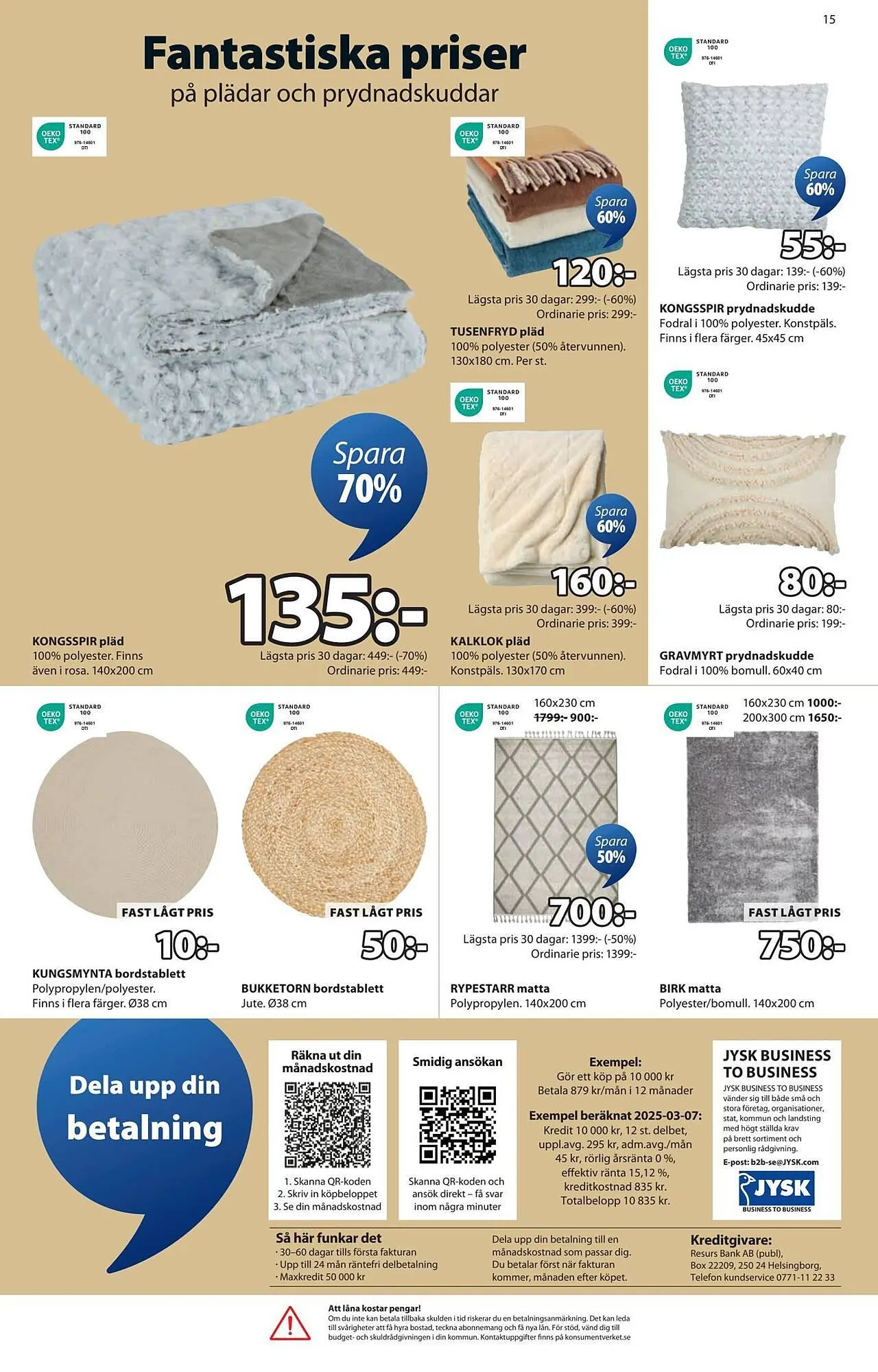 JYSK reklamblad från 28 juli till 10 augusti 2025 - Reklamblad sidor 15